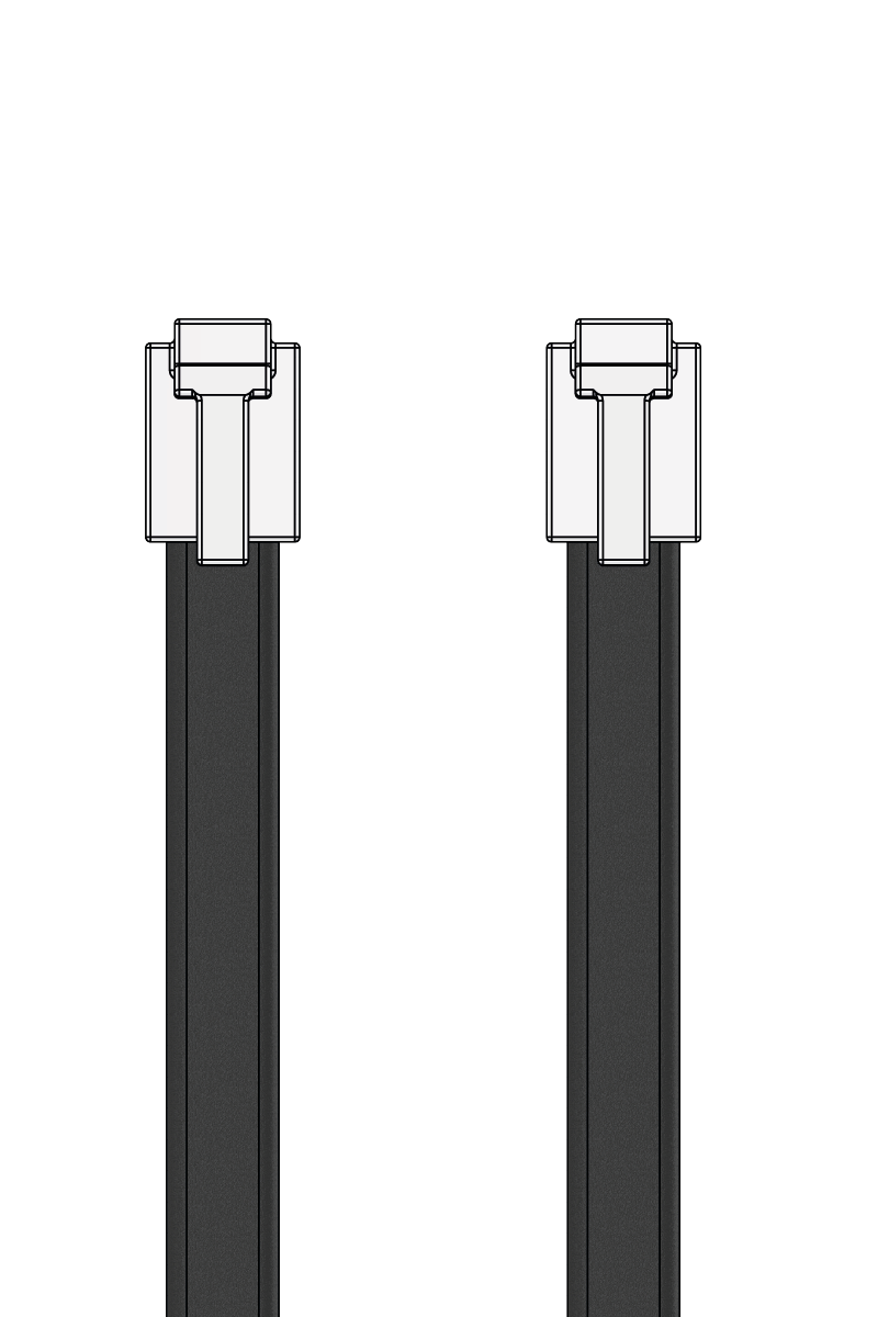 Data cable Data cable (black, both ends with modular plug RJ12, 6P6C), 40 cm